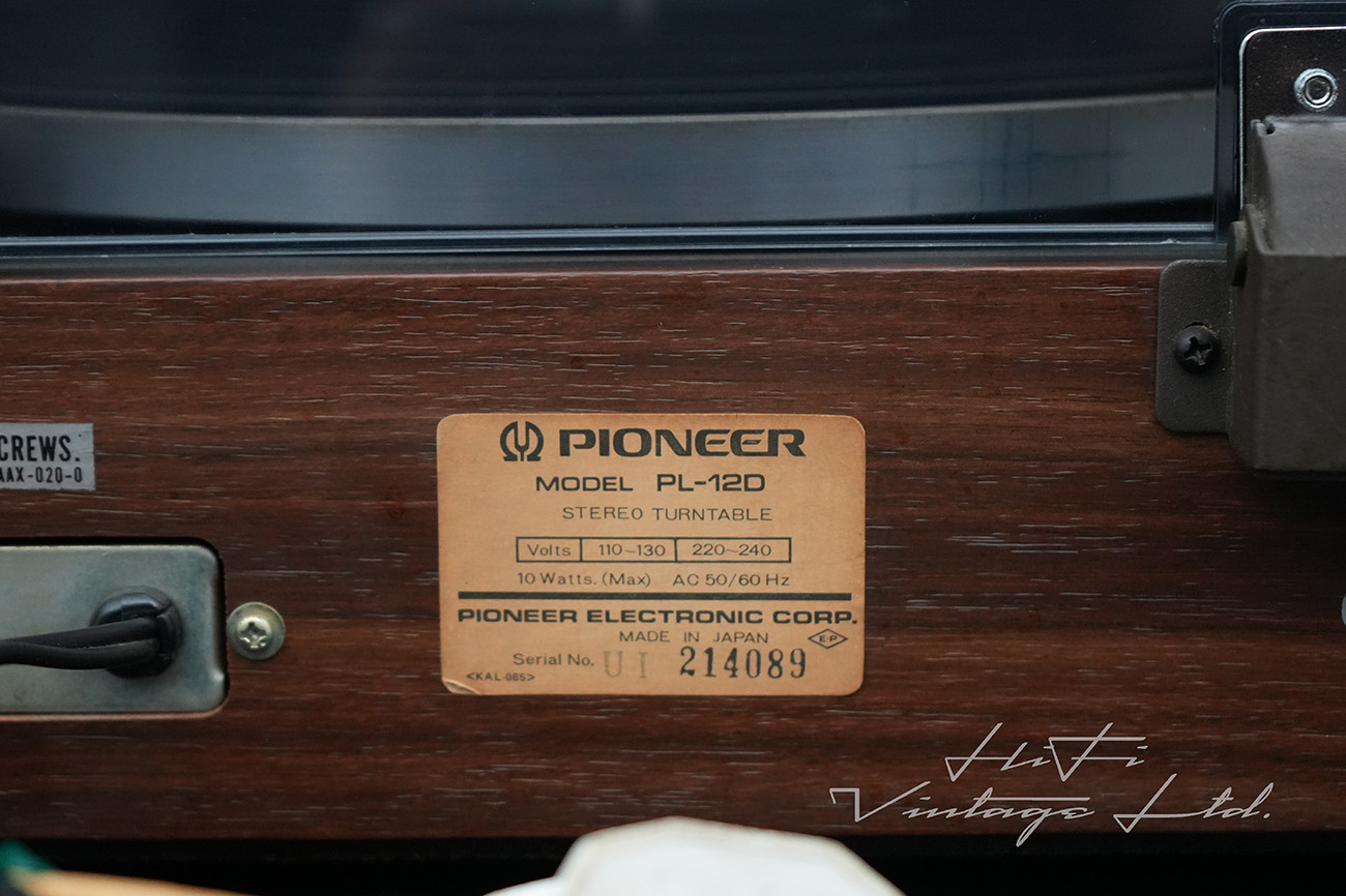 Pioneer PL-12D Turntable