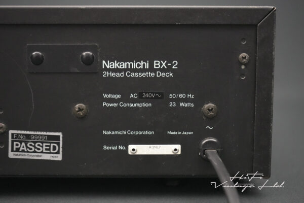 Nakamichi BX-2 2-Head Stereo Cassette Deck