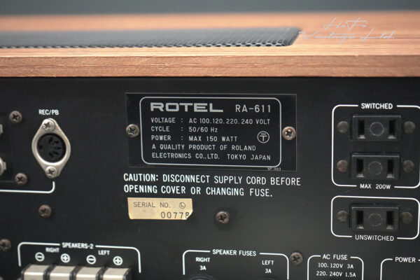 Rotel RA-611 Solid State Stereo Amplifier