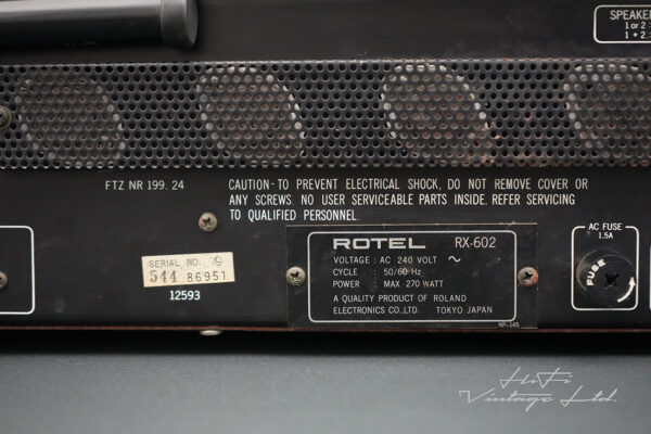 Rotel RX-602 AM/FM Stereo Receiver