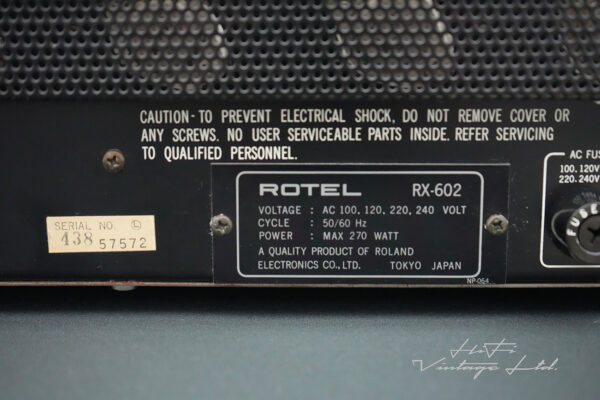 Rotel RX-602 AM/FM Stereo Receiver