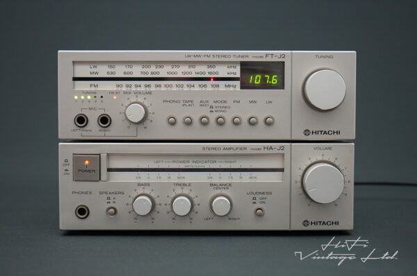 Hitachi HA-J2 Amplifier + Hitachi FT-J2 Tuner mini set.