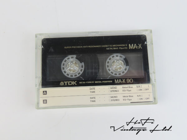 TDK MA-X 90 cassette. Metal.