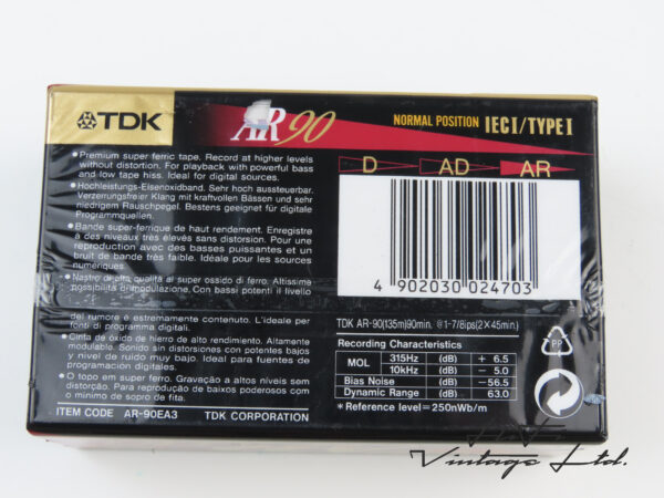 TDK AR 90 3-pack cassettes