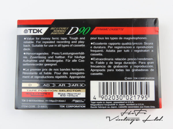 TDK D90 cassettes