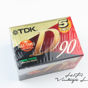 TDK D90 5-pack cassettes.