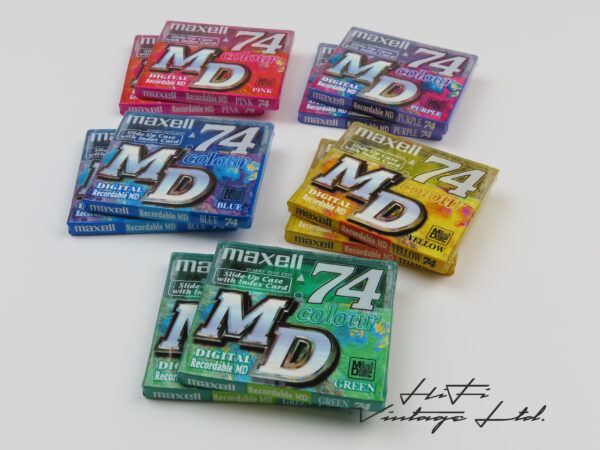 Maxell 74 colourful minidiscs