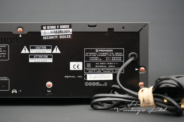 Pioneer CT-S830S 3-head Stereo Cassette Deck.