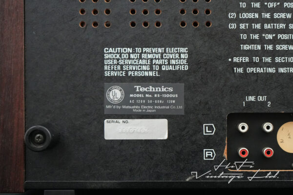 Technics RS-1500US Tape Recorder (120V)