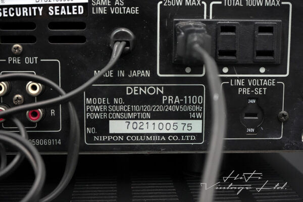 Denon POA-2200 Power Amplifier & Denon PRA-1100 Preamplifier set