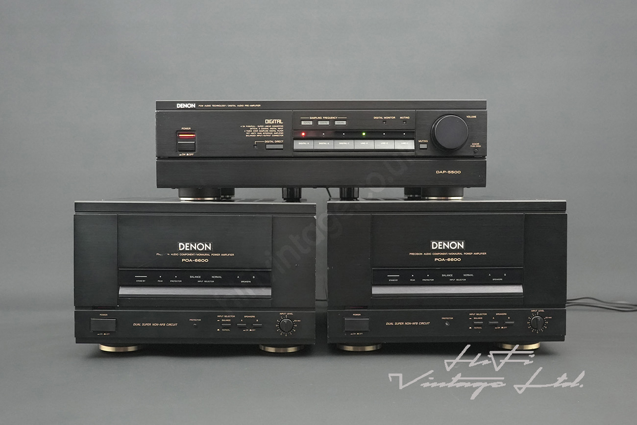 Denon POA-6600 Power Amplifiers and DAP-5500 Preamplifier